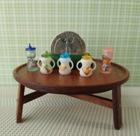 1:12 Dollhouse miniature blue sippy cup with sail boat decal REF Blue lid