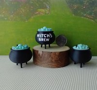 1:12 scale dollhouse battery operated cauldron light with morphing colors Witch's brew cauldron light Mini Halloween decor PRICE is for ONE unit