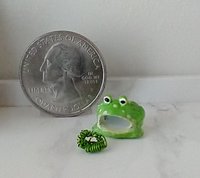 RESEDRVED 1:12 Dollhouse miniature kitchen frog scrubby holder or sponge holder