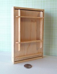 REERVED 1:12 Dollhouse miniature Murphy bed in solid hard maple Full/double fold-down bed Wall bed with shelving multi-function dolls bed