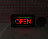 1:12 Dollhouse light up OPEN sign Battery operated store OPEN sign Free standing and no external wires