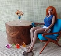 1:12 Dollhouse miniature sippy cup with easy grip handles REF Purple