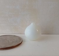 1:12 miniature white spherical vase for mini home decor