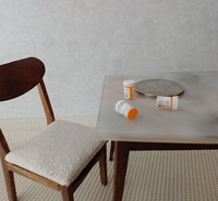 1:12 scale prescription pill bottle Medicine bottle Rx pill bottle with white cap PRICE is for ONE unit