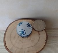 1:12 Dollhouse holiday light up globe ornament Free standing frosted globe Christmas ornament Battery operated holiday light REF Let it snow