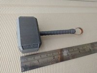3D printed in PLA miniature God of Thunder hammer unfinished