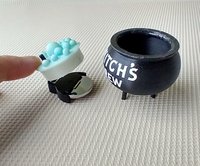 1:12 scale dollhouse battery operated cauldron light with morphing colors Witch's brew cauldron light Mini Halloween decor PRICE is for ONE unit