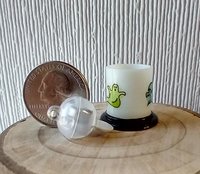 1:12 Dollhouse Halloween battery lighted  candle holder with balloon LED light insert REF Boo & ghosts