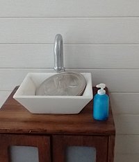 1:12 Dollhouse miniature hand soap or hand lotion Price is for EACH unit REF Marine blue