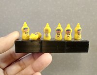 1:12 Dollhouse miniature classic yellow mustard with front and back labels Mini kitchen accessory Price is for EACH