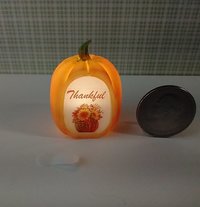 Battery lighted miniature battery lighted pumpkin light for 1-inch scale or play scale REF Thankful sunflowers