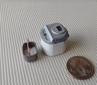 1:12 Dollhouse miniature bread maker Home bread machine with hinged lid and removable bread ban