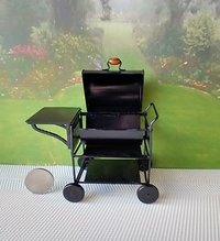 RESERVED 1:12 Dollhouse BBQ grill (metal) with enlarged surface / service area for grilled goodies Flickering charcoal insert sold separately