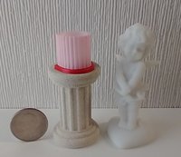 1:12 Dollhouse miniature heart shaped candle sleeve or battery lighted candle holder REF Fluted heart