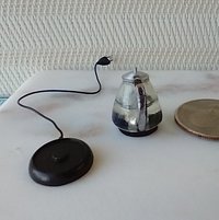 1:12 Dollhouse miniature electric kettle See-thru/ faux glass kettle Electric tea kettle with cord attached to base - NON-working