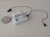 1:12 scale dollhouse miniature light up sewing machine with power cord, foot pedal + 1 spool NON-working