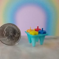 1:12 Dollhouse miniature popsicle mold set or ice pop mold  REF Cone-shaped