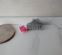 1:12 Dollhouse kitchen sink sponge holder with faux suction cup comes with one pink sponge Brush sold separately