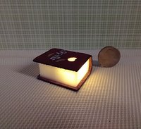 Mini leather bound book of love spells Battery lighted Halloween spell book Halloween decor REF Light burgundy