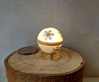 1:12 Dollhouse holiday light up globe ornament Free standing frosted globe Christmas ornament Battery operated holiday light REF Golden snowflakes