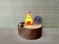 1:12 scale miniature light up gourd lantern Battery operated gourd Jack-o-lantern with magnet switch control Halloween decor REF Mottled orange