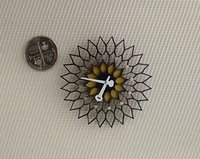 1:12 scale dollhouse mid-century modern sunflower wall clock made from solid walnut wood MCM sunburst clock Non-working clock Price is for EACH