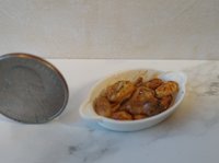 1:12 Dollhouse miniature grilled chicken wings in oval platter