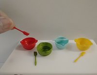 1:12 Dollhouse miniature faux silicone spatula REF Yellow
