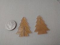 1:12 scale clear acrylic Christmas tree kit - two laser cut tree shapes to be put together to form a 3D tree Price is for EACH set Embellishments not included