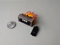 1:12 Dollhouse realistic light up firelogs with flickering flames Battery operated lit logs 1 unit