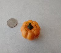 Battery operated miniature light up Jack-O-Lantern Pumpkin LED light for Halloween No external wires REF Teeth gate