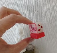1:12 Dollhouse LOVE light box Battery operated Valentine's decor All-season lighted box No external wires REF Glow-in-the-dark box frame