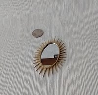 1:12 Dollhouse mid-century styled oval sunburst mirrors MCM dollhouse decorative mirrors Price is for EACH unit