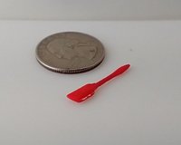 1:12 Dollhouse miniature faux silicone spatula REF Red