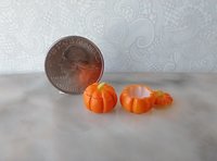 1:12 scale dollhouse pumpkin soup bowl with lid for fall or Halloween Thanksgiving Decorative serving bowl REF Orange PRICE is for EACH unit