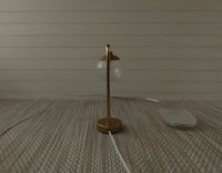 RESERVED 1:12 Dollhouse mid-century modern globe table lamp MCM inspired desk lamp Battery operated with external wires