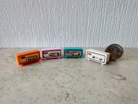 1:12 scale dollhouse retro radio Mid-century style radio MCM accessory REF Pink case
