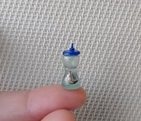 1:12 Dollhouse miniature blue sippy cup with sail boat decal REF Blue lid