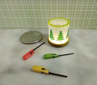 1:12 scale dollhouse holiday edition Candle lighter Click flame lighter NON-working Color options:red, green or golden Price is for EACH