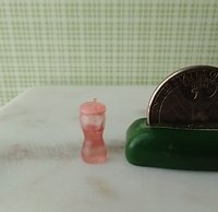 1:12 Dollhouse miniature pink sippy cup with teddy bear decal REF Pink lid