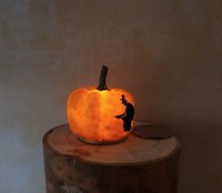 Battery operated miniature light up Jack-O-Lantern Pumpkin LED light for Halloween No external wires REF Witches