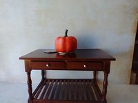 Battery operated miniature light up Jack-O-Lantern Pumpkin LED light for Halloween No external wires