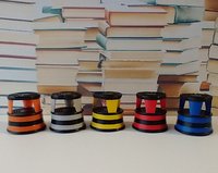 1:12 Dollhouse miniature round 2-step step stool inspired by Kik-step steel step stool REF Orange