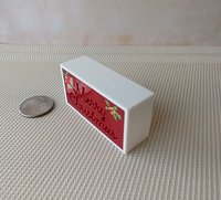 1:12 Dollhouse Merry Christmas light box Battery operated holiday light box No external wires REF Red bgound