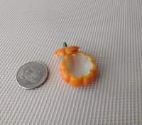 1:12 scale dollhouse pumpkin cookie jar for Halloween Thanksgiving Decorative jar as centerpiece for fall decoration