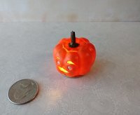 Battery operated miniature light up Jack-O-Lantern Pumpkin LED light for Halloween No external wires REF Blue eyes