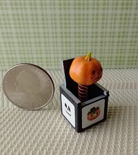 1-inch scale miniature Jack in the box Halloween decor or Kids room accessory