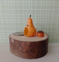 1:12 scale miniature light up gourd lantern Battery operated gourd Jack-o-lantern with magnet switch control Halloween decor REF Mottled orange