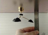 RESERVED 1:12 Dollhouse miniature mid-century modern curvilinear chandelier MCM 3-light ceiling light Battery operated LED miniature lamp