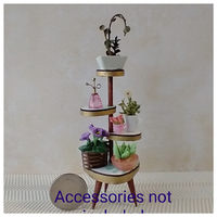 1:12 Dollhouse mid-century style plant stand Formica 4-tiered plant stand or display stand Plants n accessories NOT included